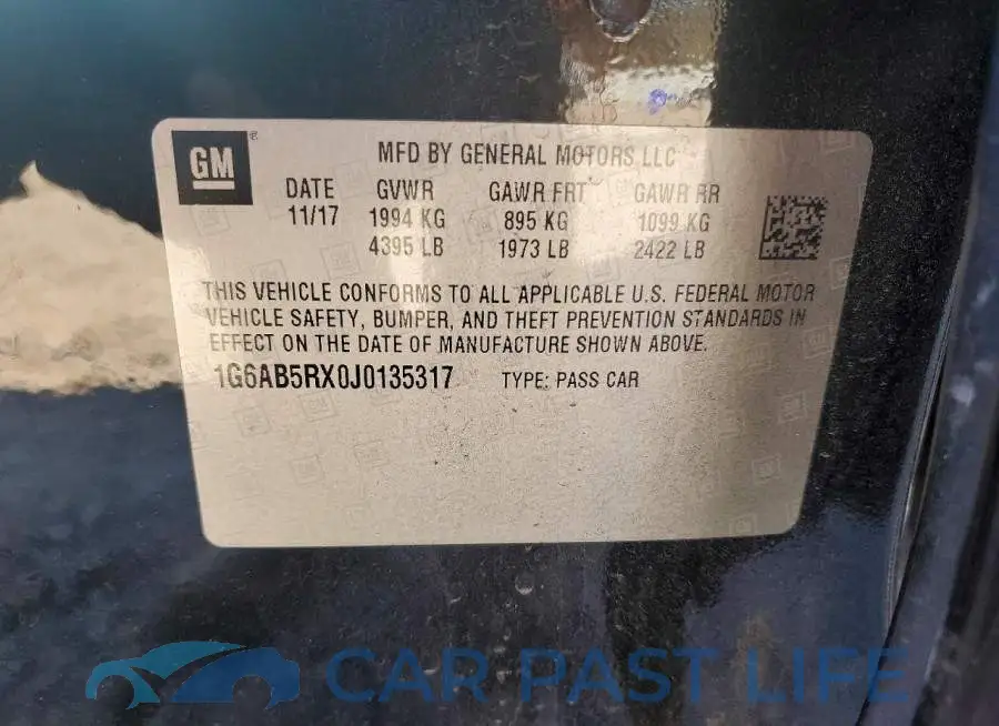 1G6AB5RX0J0135317# 12