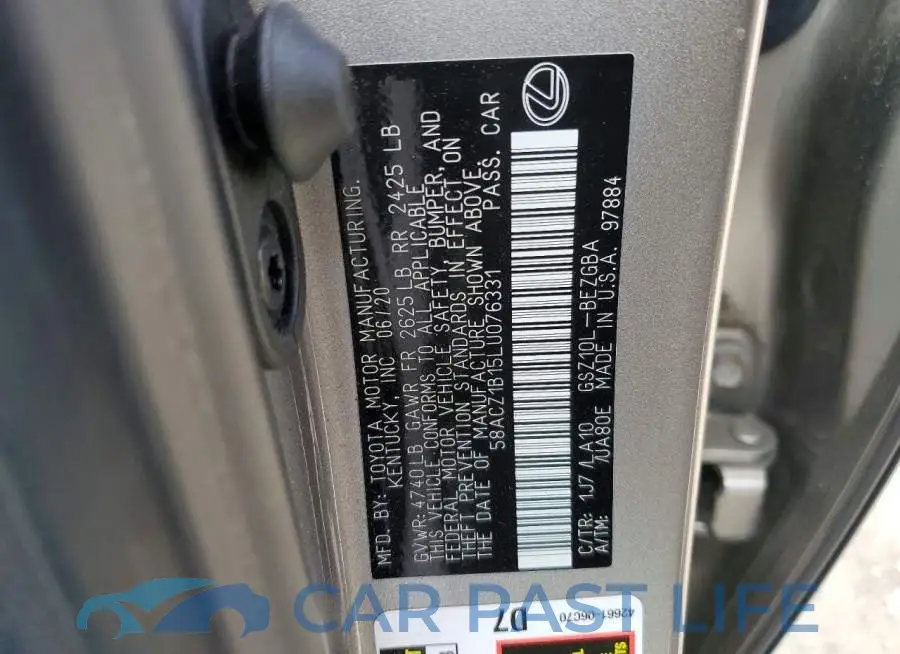 58ACZ1B15LU076331# 13
