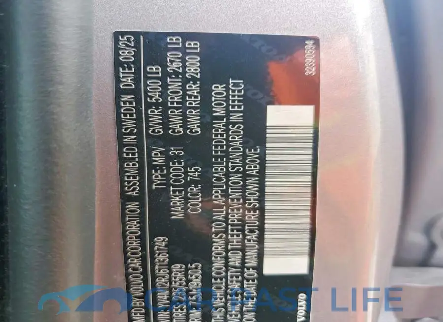 YV4M12RJ6T1361749# 12