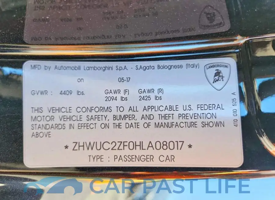 ZHWUC2ZF0HLA08017# 12