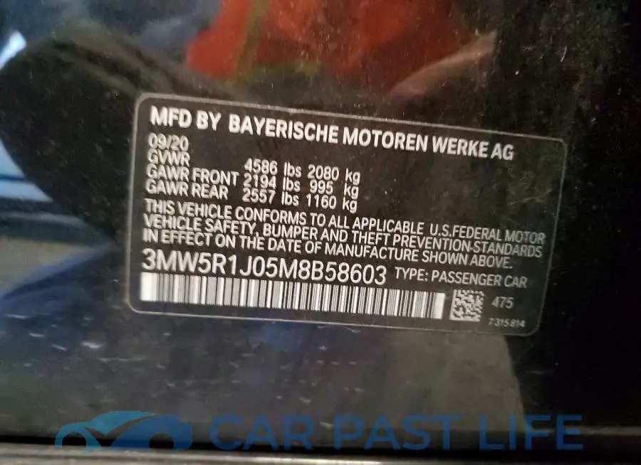 3MW5R1J05M8B58603# 12