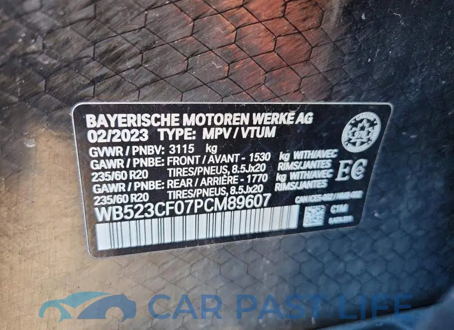 WB523CF07PCM89607# 13