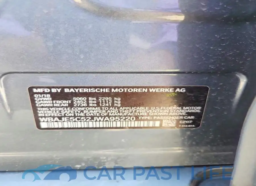 WBAJE5C52JWA95220# 12