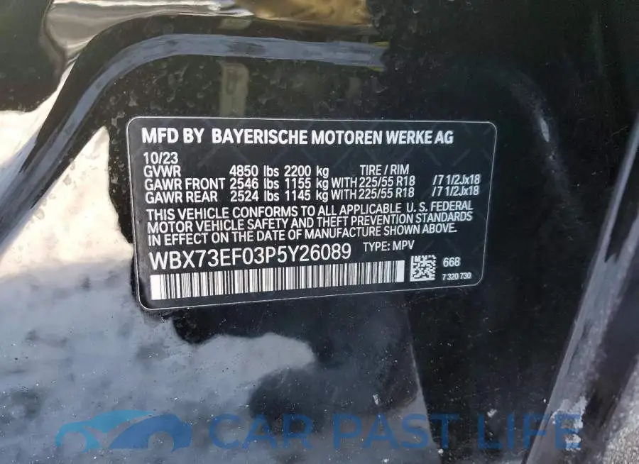 WBX73EF03P5Y26089# 14