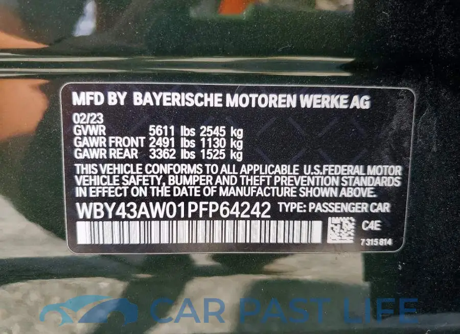 WBY43AW01PFP64242# 13