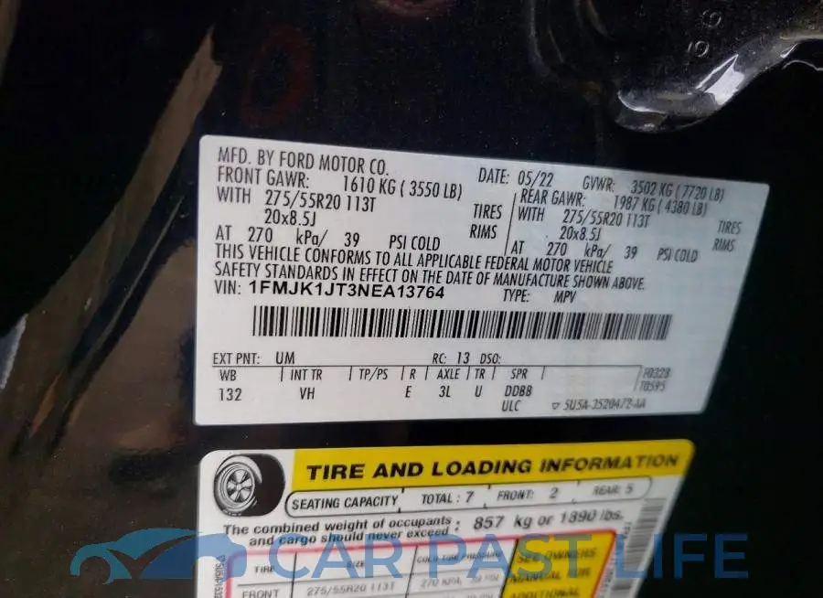 1FMJK1JT3NEA13764# 13