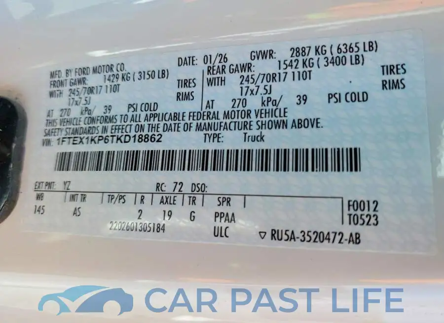 1FTEX1KP6TKD18862# 12