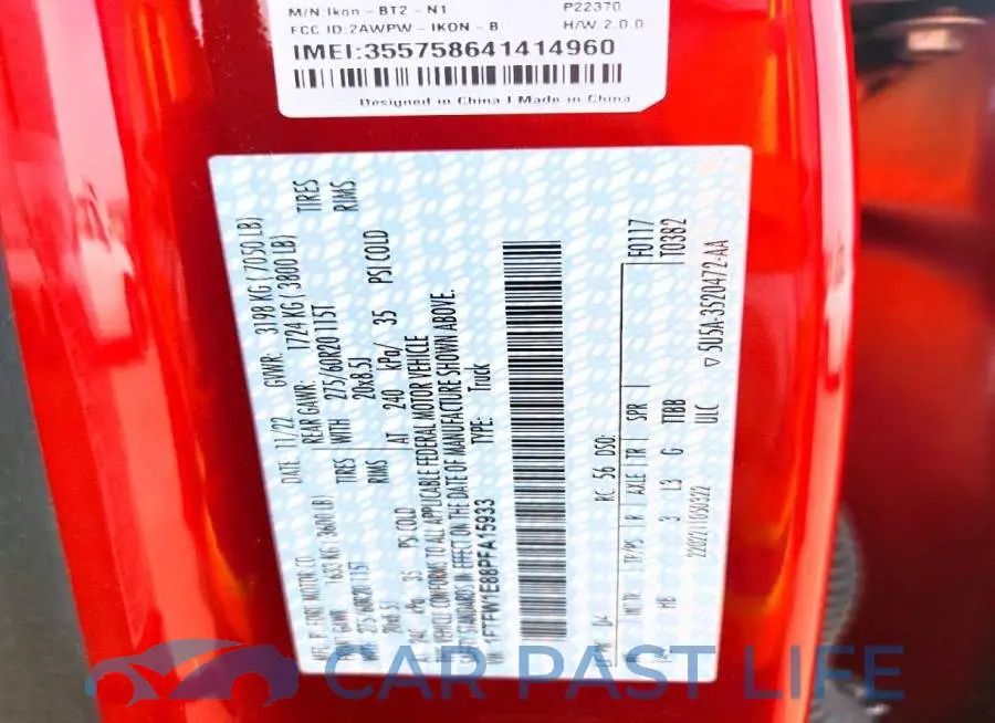1FTFW1E88PFA15933# 12