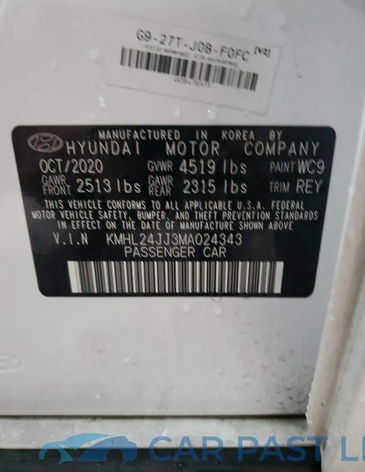 KMHL24JJ3MA024343# 13