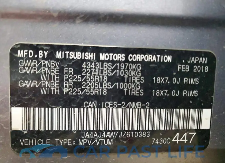 JA4AJ4AW7JZ610383# 13