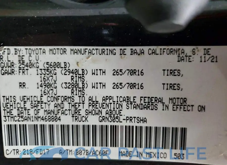 3TMCZ5AN1NM468804# 12