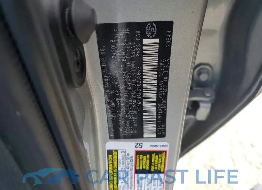 4T1G11AK6RU208645# 12