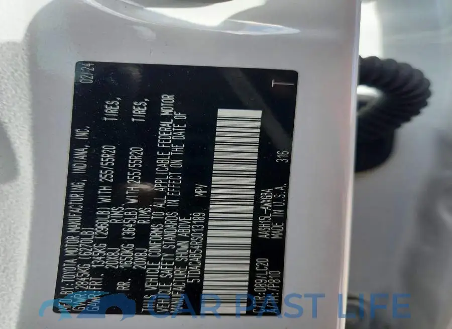 5TDACAB54RS013189# 13