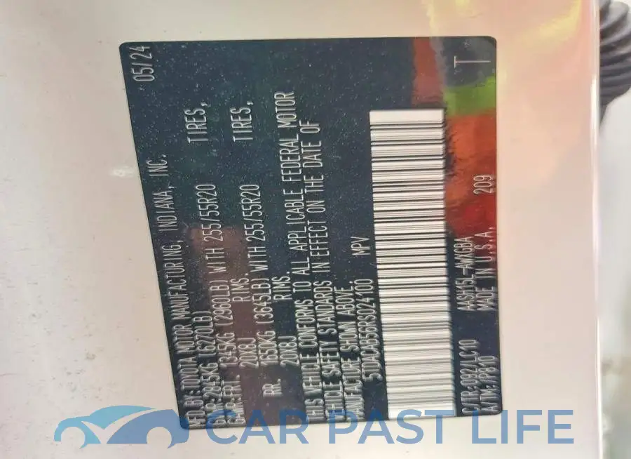 5TDACAB56RS024100# 12