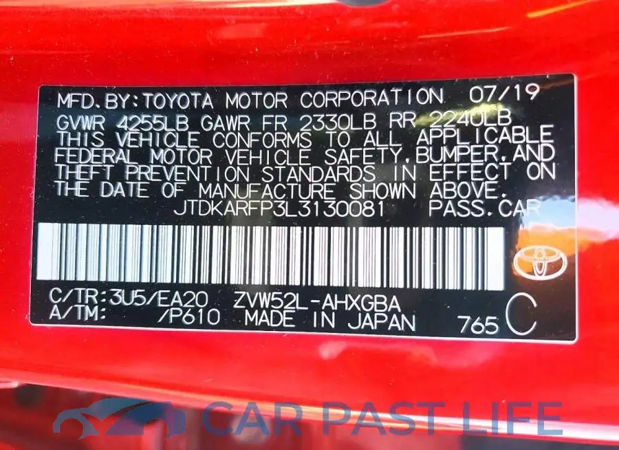 JTDKARFP3L3130081# 12