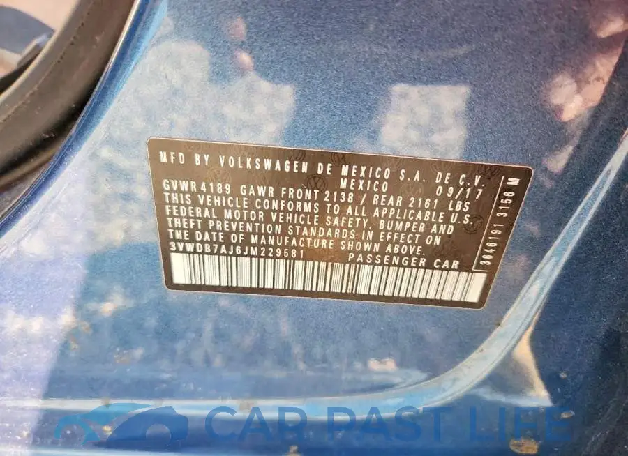 3VWDB7AJ6JM229581# 12