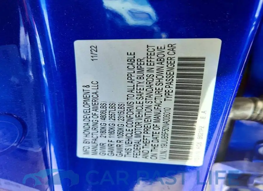 19UUB5F50NA006010# 13
