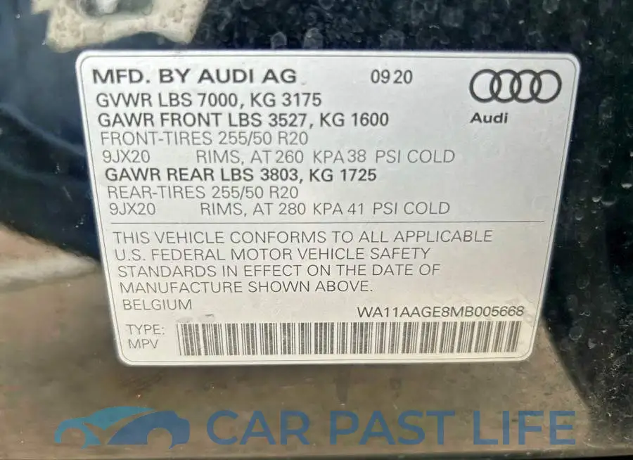 WA11AAGE8MB005668# 10