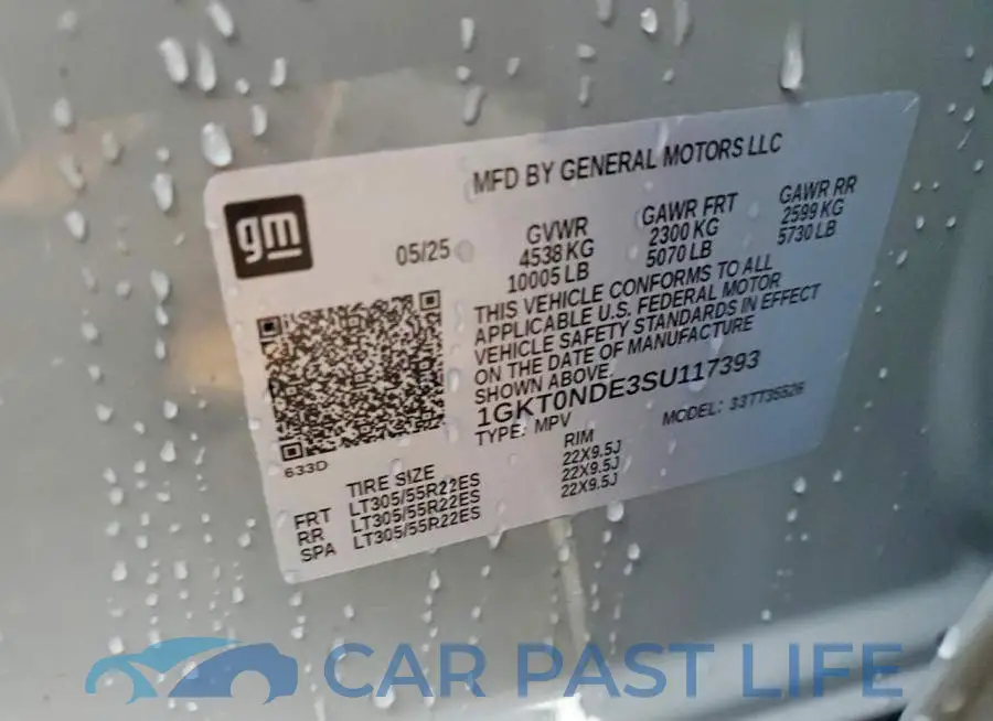 1GKT0NDE3SU117393# 13