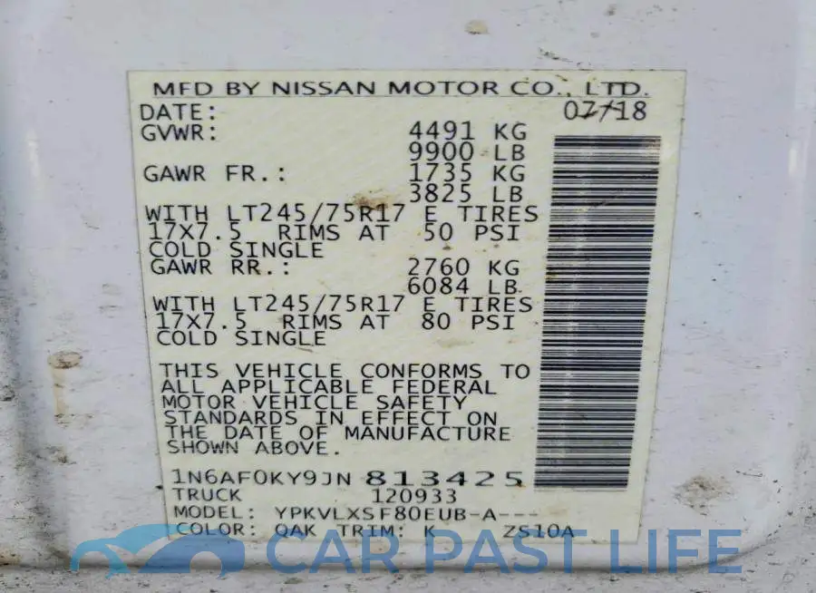 1N6AF0KY9JN813425# 13