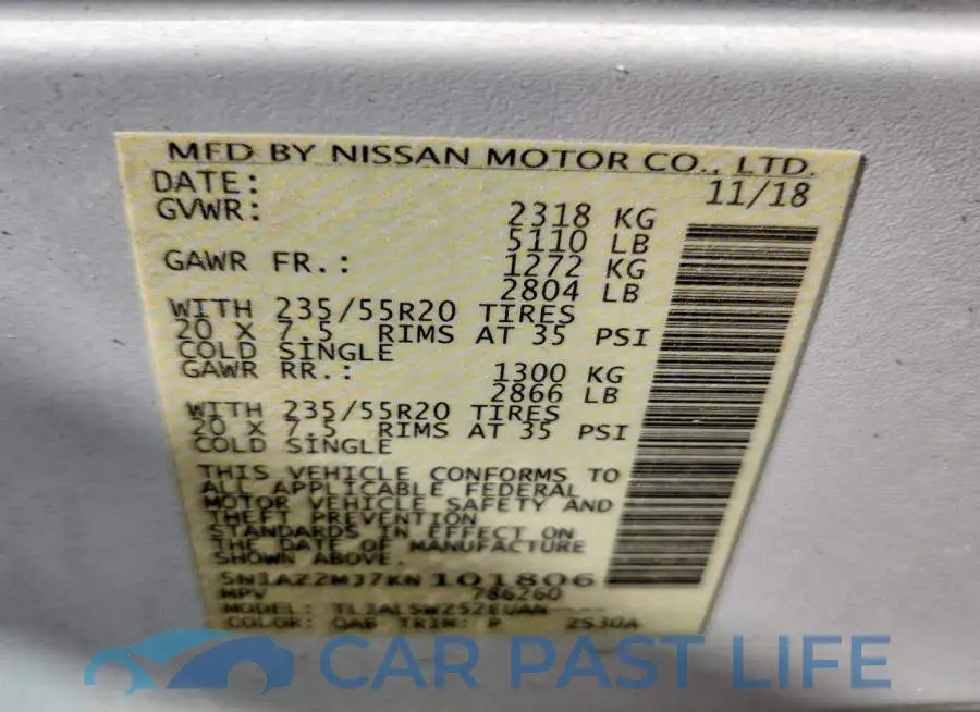 5N1AZ2MJ7KN101806# 12