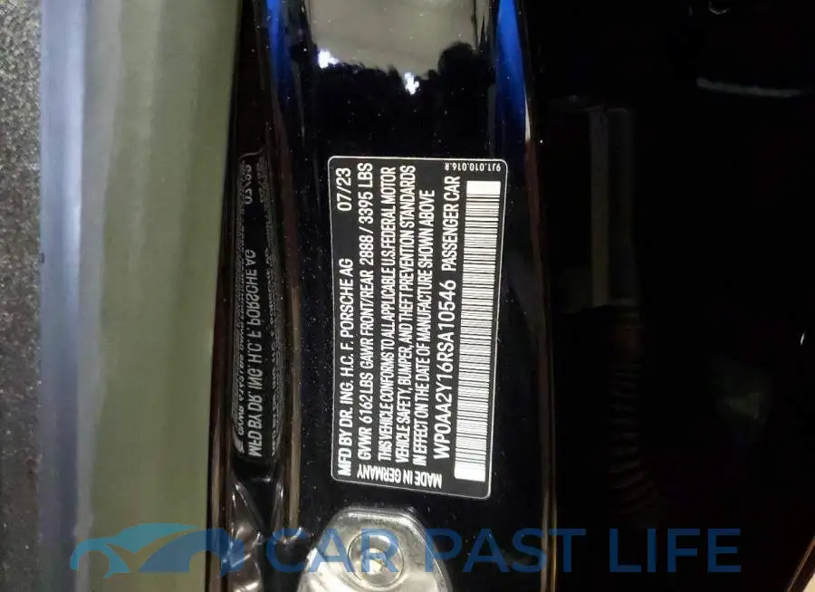 WP0AA2Y16RSA10546# 13