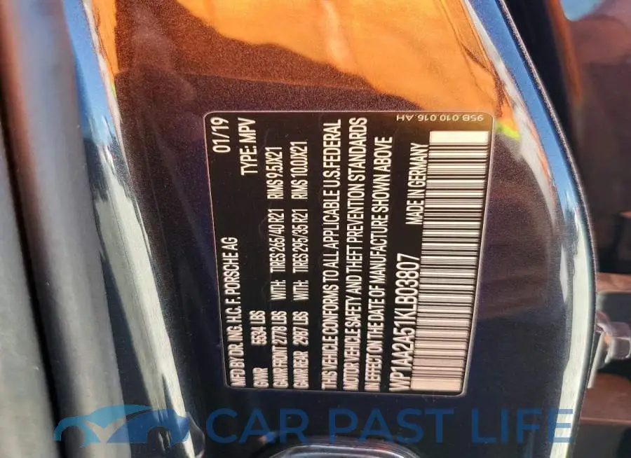 WP1AA2A51KLB03807# 13