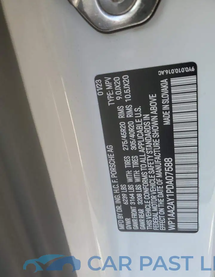 WP1AA2AY1PDA07588# 14