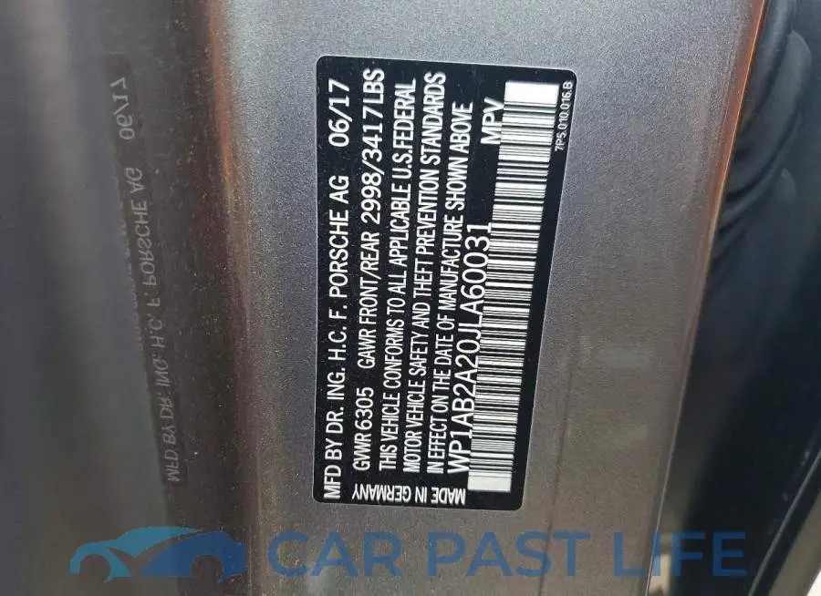WP1AB2A20JLA60031# 13