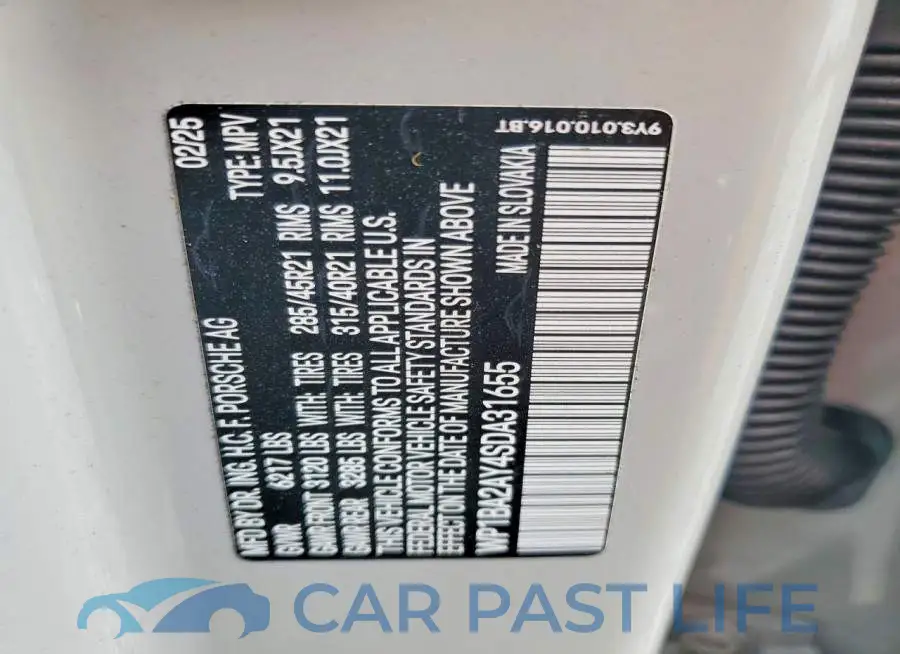 WP1BA2AY4SDA31655# 13