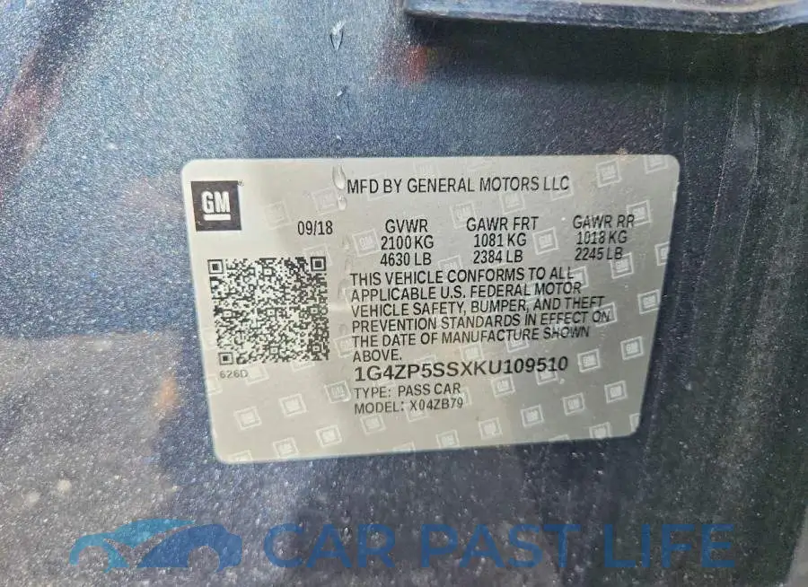 1G4ZP5SSXKU109510# 12