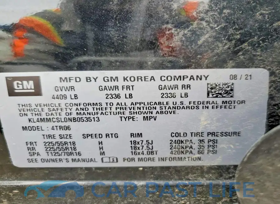 KL4MMCSL0NB053513# 13