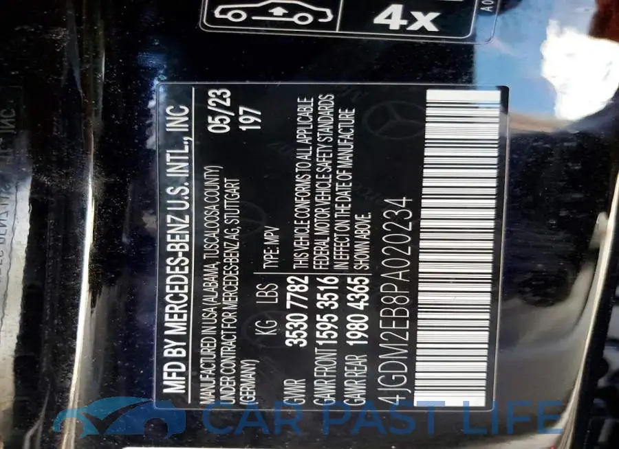 4JGDM2EB8PA020234# 13