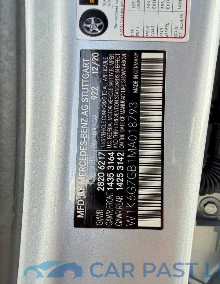 W1K6G7GB1MA018793# 10