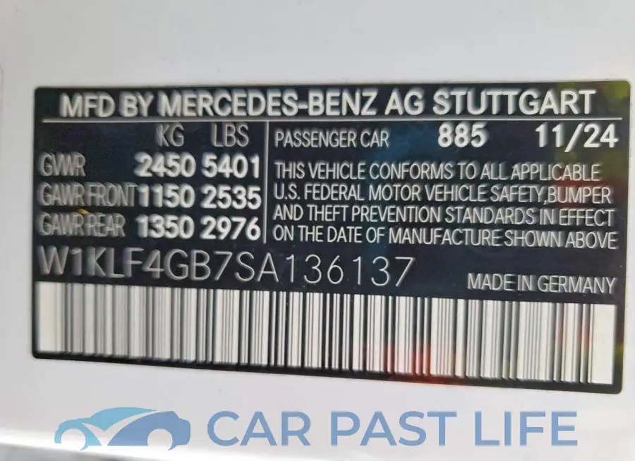 W1KLF4GB7SA136137# 12