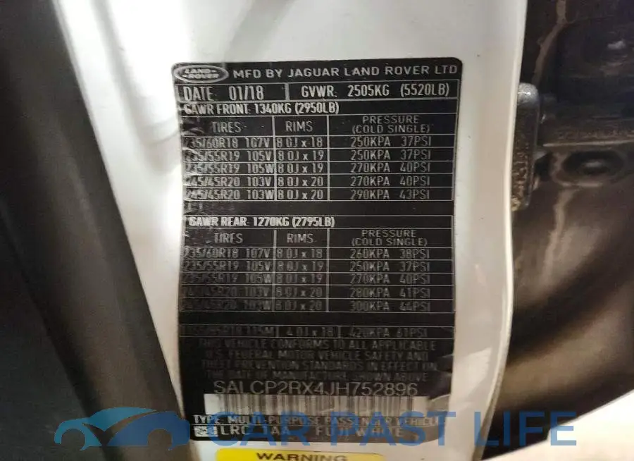 SALCP2RX4JH752896# 12