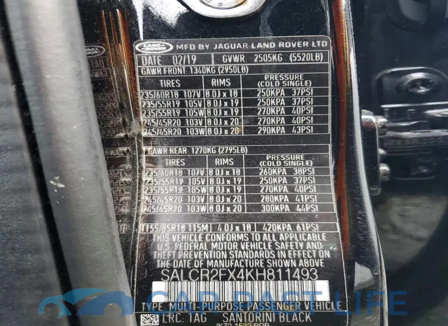 SALCR2FX4KH811493# 13