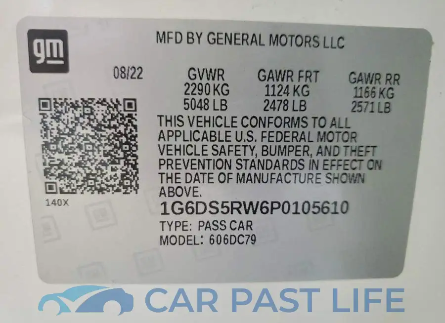 1G6DS5RW6P0105610# 12