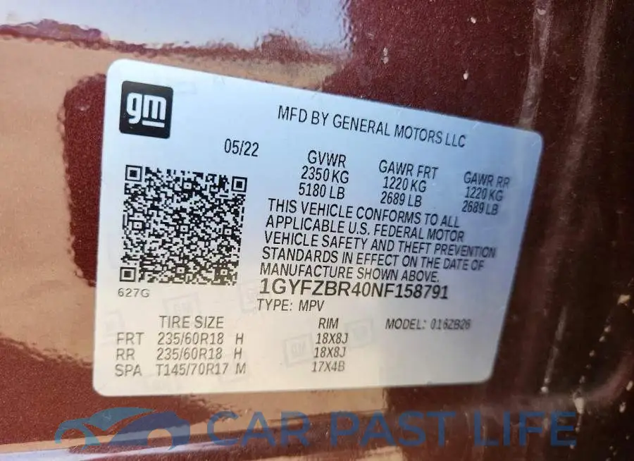 1GYFZBR40NF158791# 13