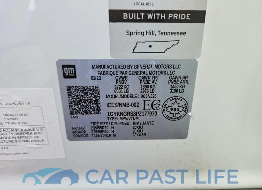 1GYKNGRS8PZ177970# 12