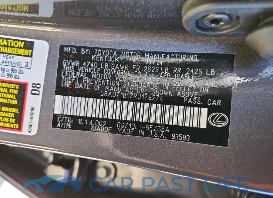 58ADZ1B17RU178274# 12