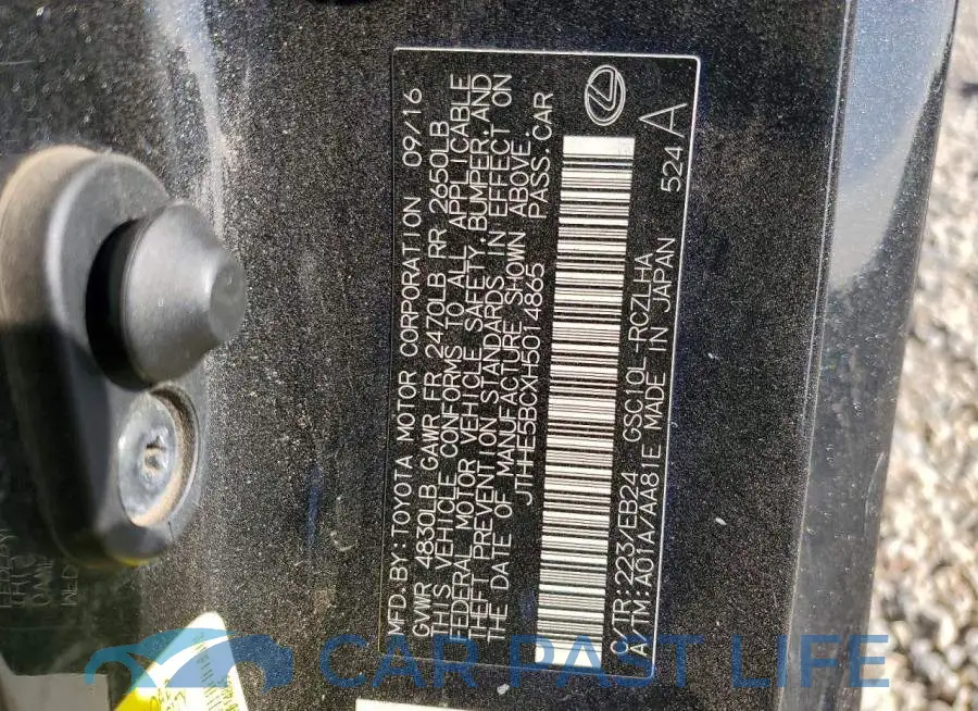 JTHHE5BCXH5014865# 12