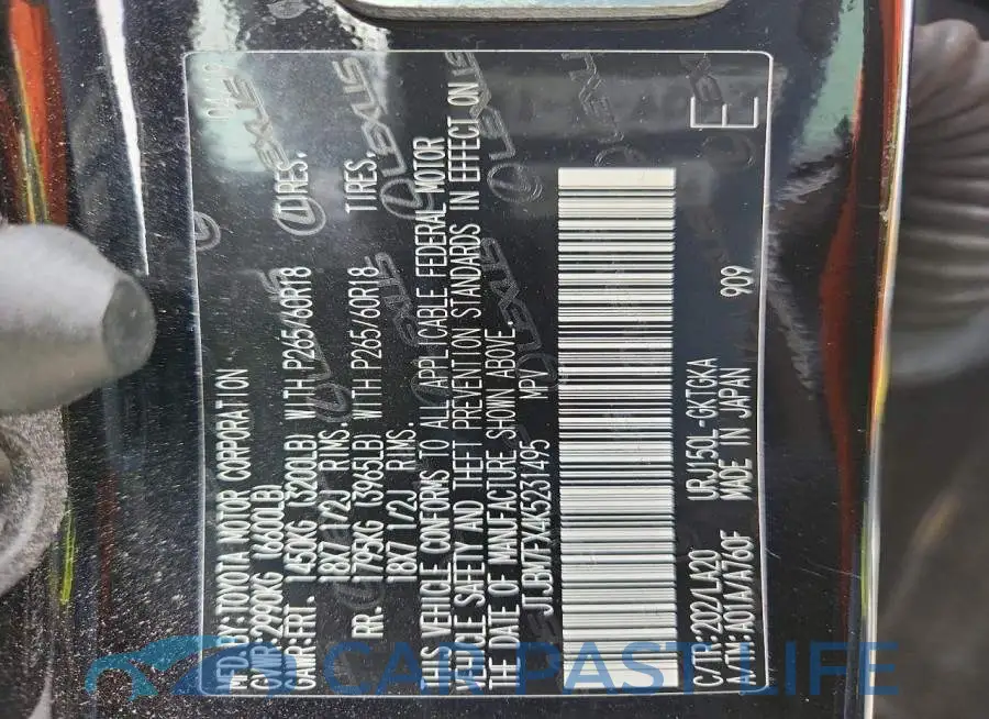 JTJBM7FX4K5231495# 13