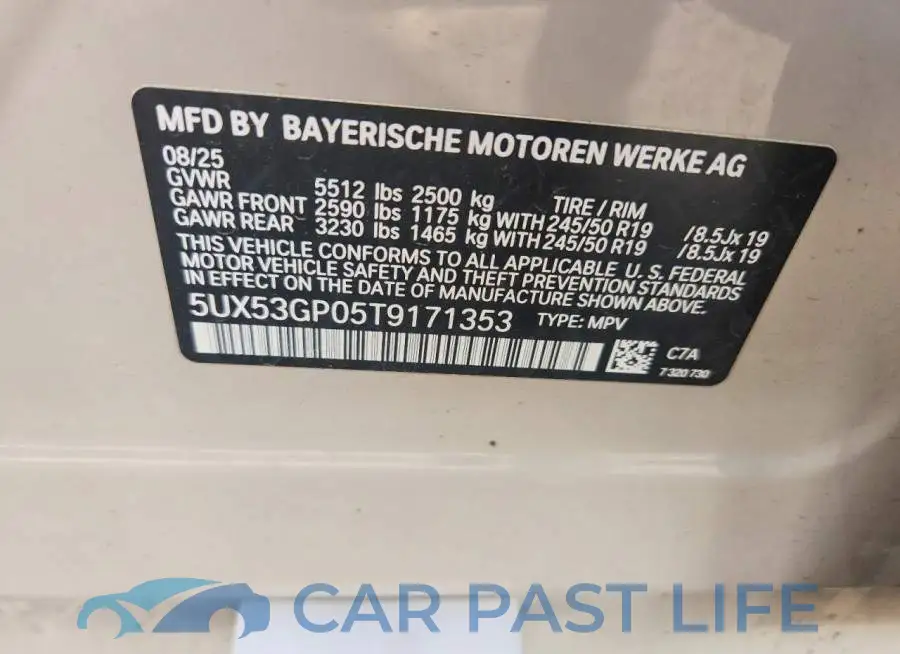 5UX53GP05T9171353# 12