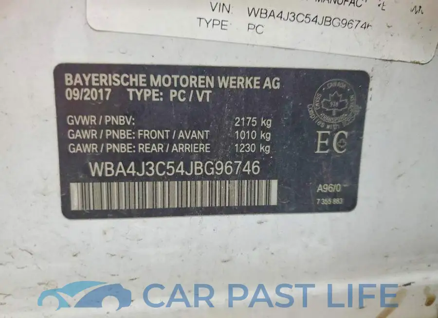WBA4J3C54JBG96746# 12