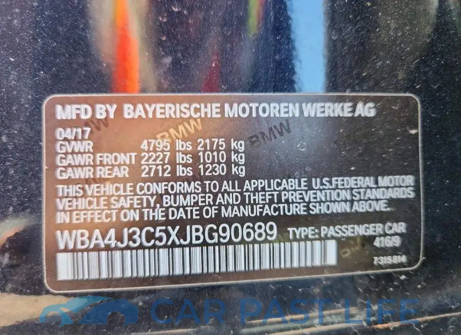 WBA4J3C5XJBG90689# 12