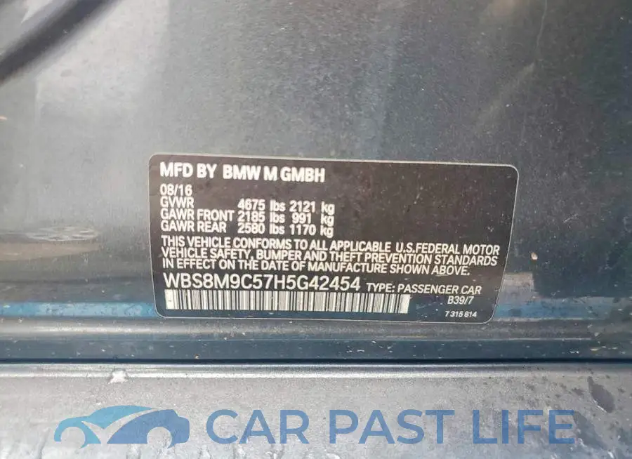 WBS8M9C57H5G42454# 12