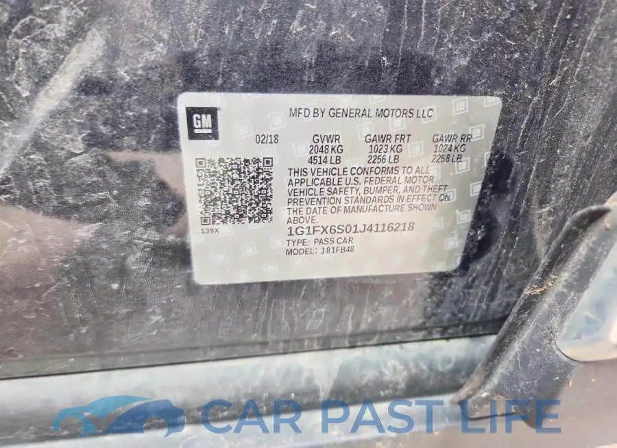 1G1FX6S01J4116218# 13