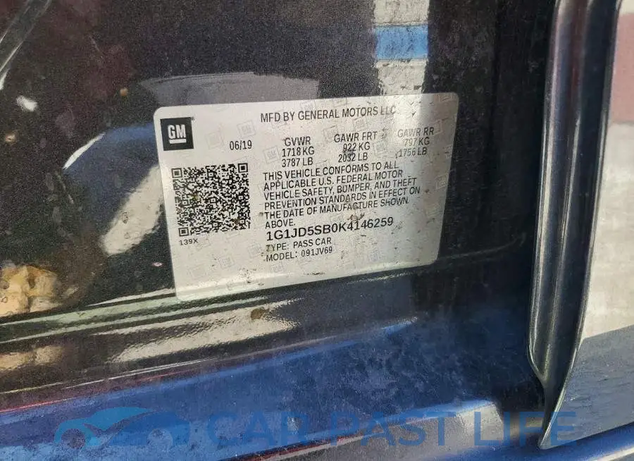 1G1JD5SB0K4146259# 12
