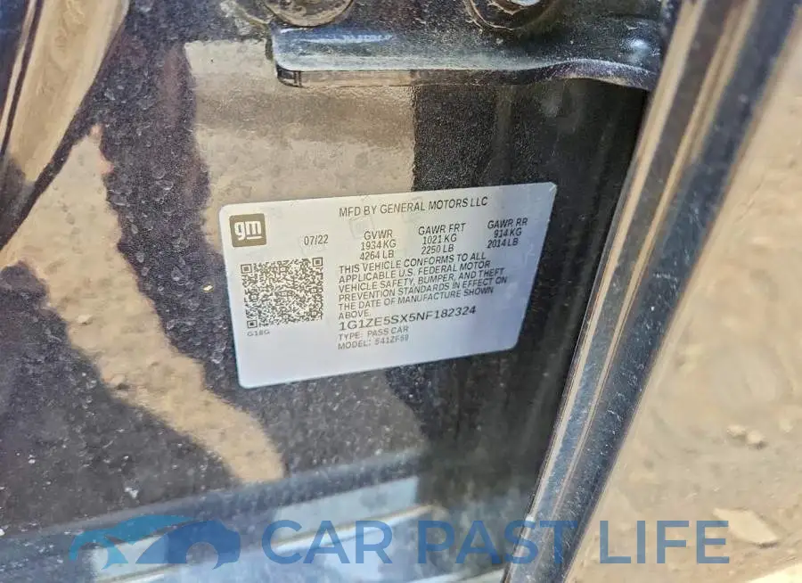 1G1ZE5SX5NF182324# 12